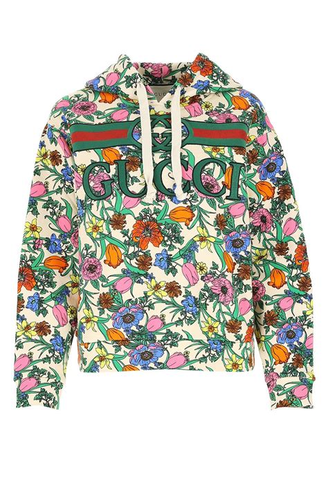 gucci flower print hoodie|white Gucci logo hoodie men.